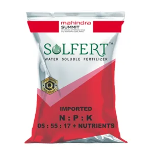 Mahindra Solfert Npk 05:55:17 + Nutrients, Imported Water-Soluble Fertilizer For Crop Growth