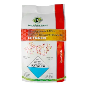 Best Agrolife FETAGEN Chlorantraniliprole 0.45% + Fipronil 0.5% + Emamectin Benzoate 0.18% GR Insecticide, Triple Action For Pest Control In Tomato